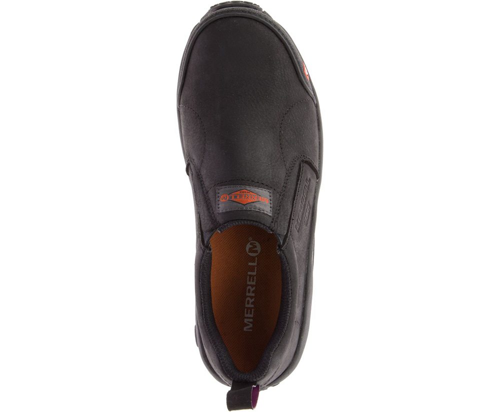 Merrell Slip Ons Black - Jungle Moc ESD Comp Toe Work - Womens 64EPVXJGC